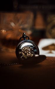 Preview wallpaper pocket watch, watch, antiques, macro