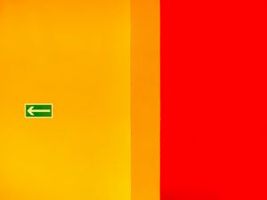Preview wallpaper pointer, arrow, minimalism, yellow, red