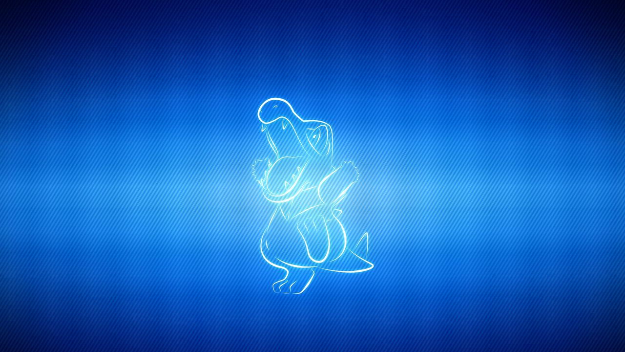 Wallpaper pokemon, background, blue, totodile