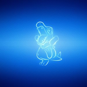 Preview wallpaper pokemon, background, blue, totodile