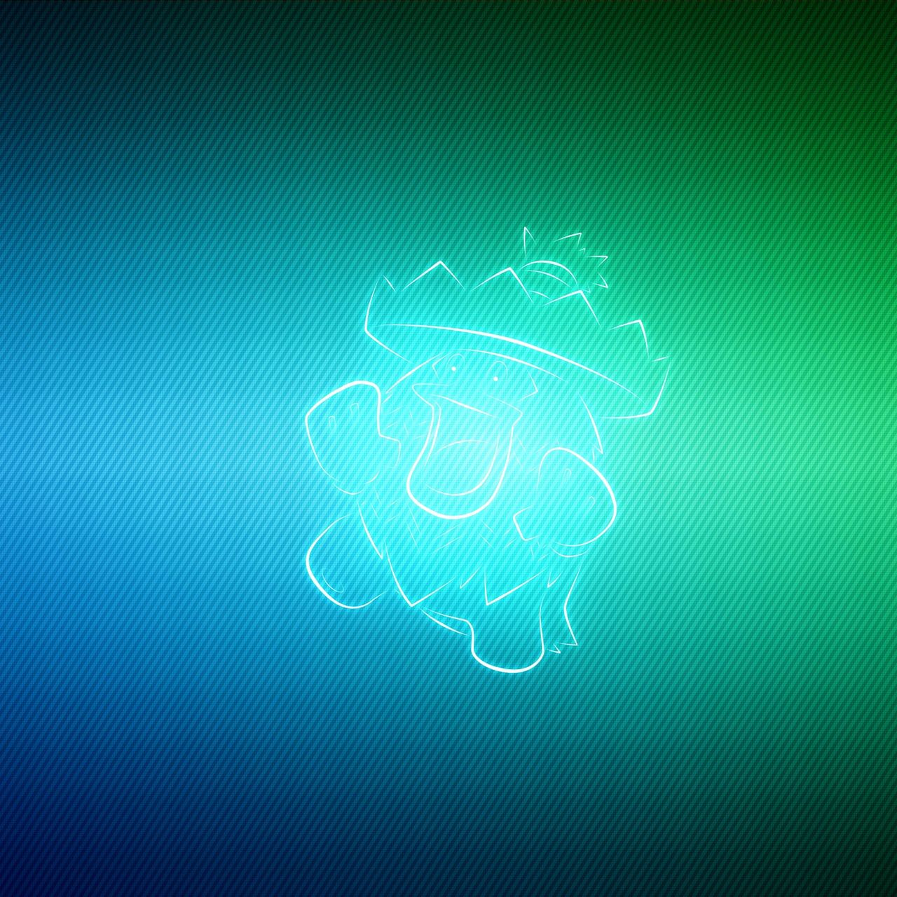 Download wallpaper 1280x1280 pokemon, bright, green, blue, ludicolo ipad,  ipad 2, ipad mini for parallax hd background