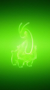 Preview wallpaper pokemon, green background, meganium