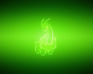 Preview wallpaper pokemon, green background, meganium
