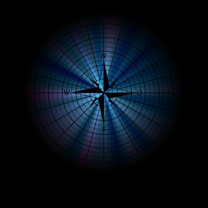 Preview wallpaper polar coordinate system, compass, art, dark