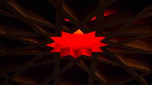 Preview wallpaper polygon, design, red, dark