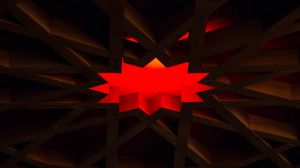 Preview wallpaper polygon, design, red, dark