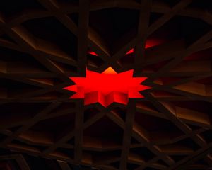 Preview wallpaper polygon, design, red, dark