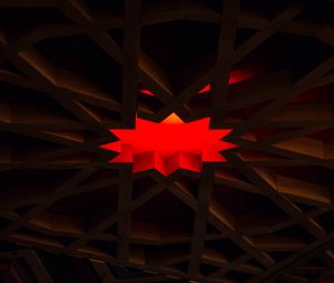 Preview wallpaper polygon, design, red, dark