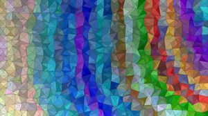 Preview wallpaper polygon, triangles, colorful, convex, volume