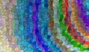 Preview wallpaper polygon, triangles, colorful, convex, volume