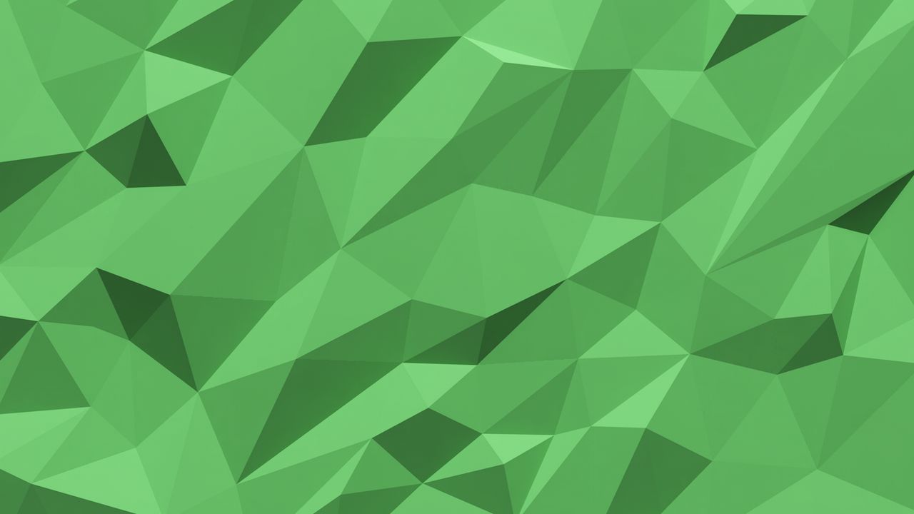 Wallpaper polygon, triangles, geometry, green