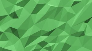 Preview wallpaper polygon, triangles, geometry, green