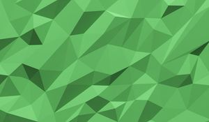 Preview wallpaper polygon, triangles, geometry, green