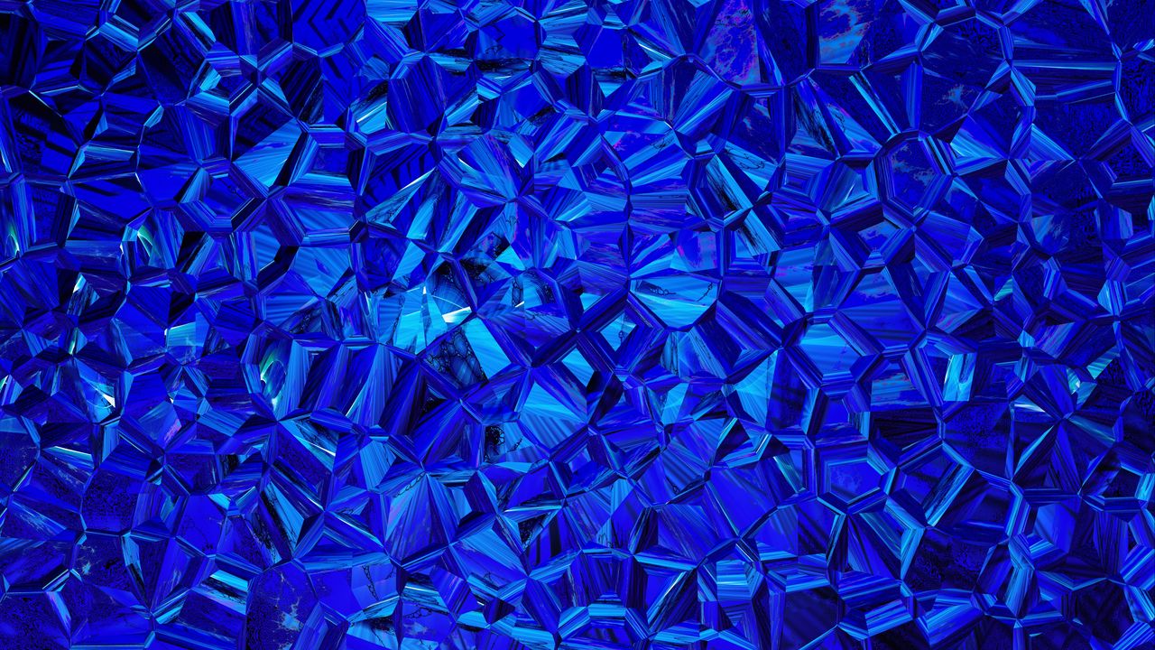 Wallpaper polygons, triangles, blue, prismatic