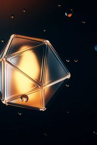 Preview wallpaper polyhedron, shape, bubbles, volumetric, 3d