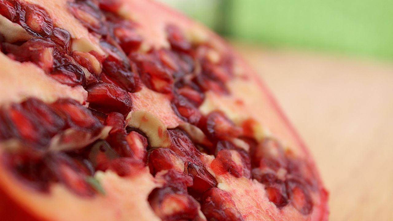Wallpaper pomegranate, fruit, berries, close-up