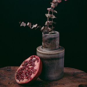 Preview wallpaper pomegranate, fruit, plant, pot, decorative