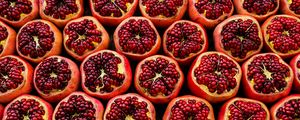Preview wallpaper pomegranate, fruit, red, ripe