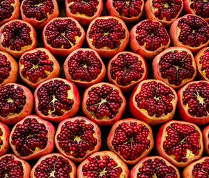 Preview wallpaper pomegranate, fruit, red, ripe