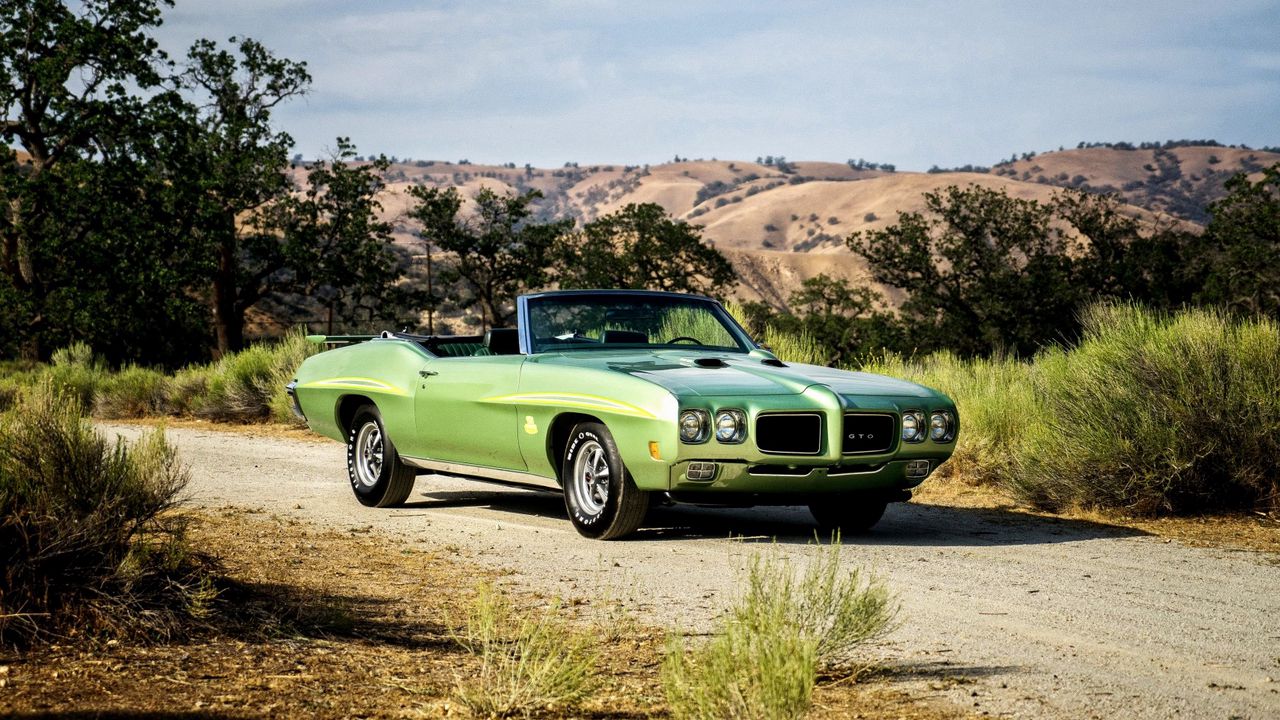 Wallpaper pontiac, gto, 1970, convertible, side view