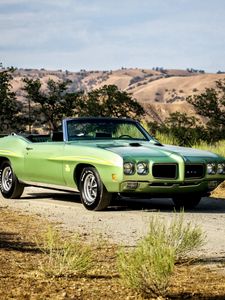 Preview wallpaper pontiac, gto, 1970, convertible, side view