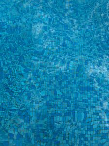 Preview wallpaper pool, water, waves, mosaic, distortion, texture, blue