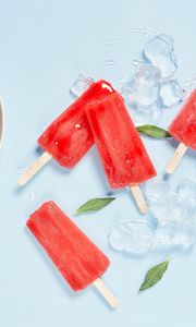 Preview wallpaper popsicles, ice cream, ice, dessert, strawberry