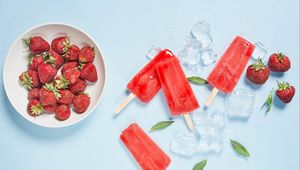 Preview wallpaper popsicles, ice cream, ice, dessert, strawberry