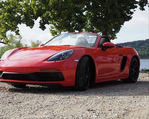 Preview wallpaper porsche 718 boxster, porsche, car, red