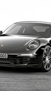 Preview wallpaper porsche, 911, carrera, black, side view