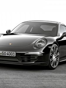 Preview wallpaper porsche, 911, carrera, black, side view