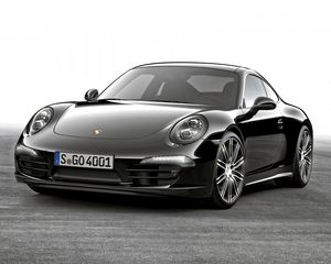 Preview wallpaper porsche, 911, carrera, black, side view