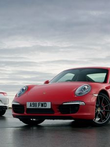 Preview wallpaper porsche, 911, carrera, 991, white