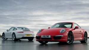 Preview wallpaper porsche, 911, carrera, 991, white