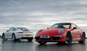 Preview wallpaper porsche, 911, carrera, 991, white