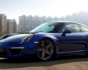 Preview wallpaper porsche 911, carrera, blue, side view