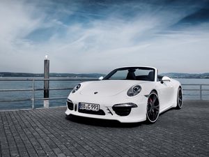 Preview wallpaper porsche, 911, carrera s, white, convertible