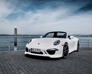 Preview wallpaper porsche, 911, carrera s, white, convertible