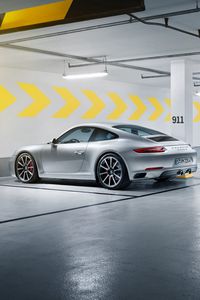 Preview wallpaper porsche, 911, carrera s, silver, side view