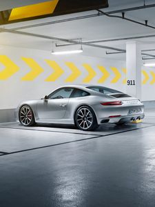 Preview wallpaper porsche, 911, carrera s, silver, side view