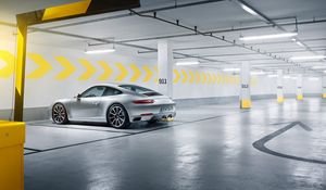 Preview wallpaper porsche, 911, carrera s, silver, side view