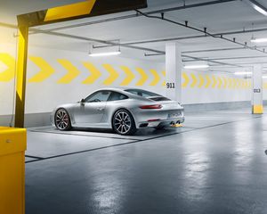 Preview wallpaper porsche, 911, carrera s, silver, side view