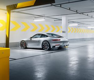 Preview wallpaper porsche, 911, carrera s, silver, side view