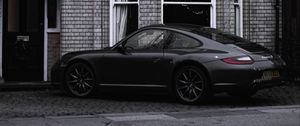 Preview wallpaper porsche 911 carrera s, porsche, car, sports car, black, side view
