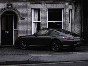 Preview wallpaper porsche 911 carrera s, porsche, car, sports car, black, side view