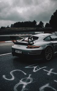 Preview wallpaper porsche 911 gt2 rs, porsche, sports car, car, spoiler