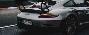 Preview wallpaper porsche 911 gt2 rs, porsche, sports car, car, spoiler