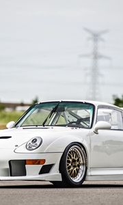 Preview wallpaper porsche 911, gt2, white, side view