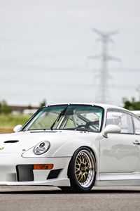 Preview wallpaper porsche 911, gt2, white, side view