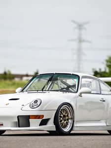 Preview wallpaper porsche 911, gt2, white, side view